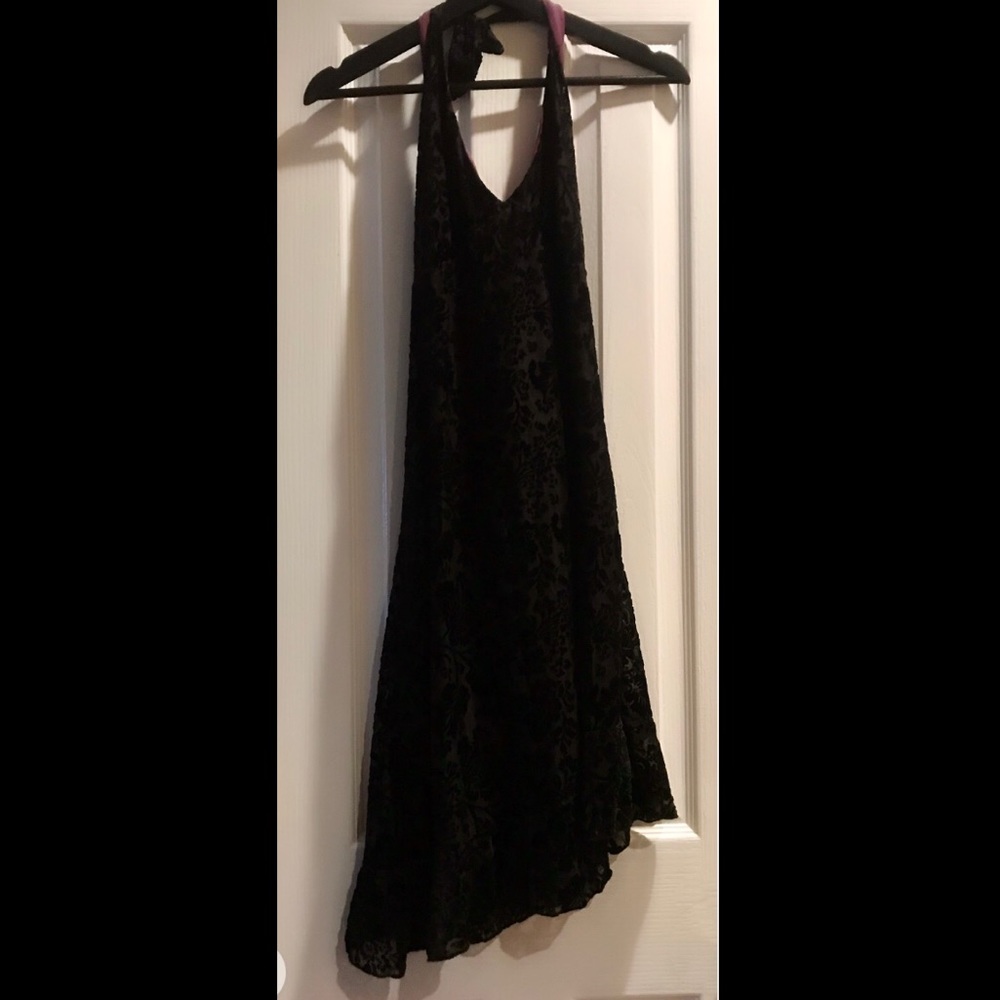 Ruby Rox black dress with velvet flowers